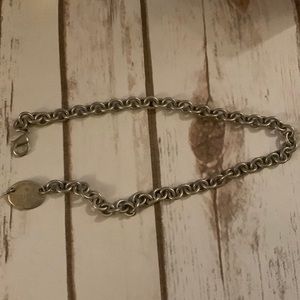 Tiffany chain silver choker necklace